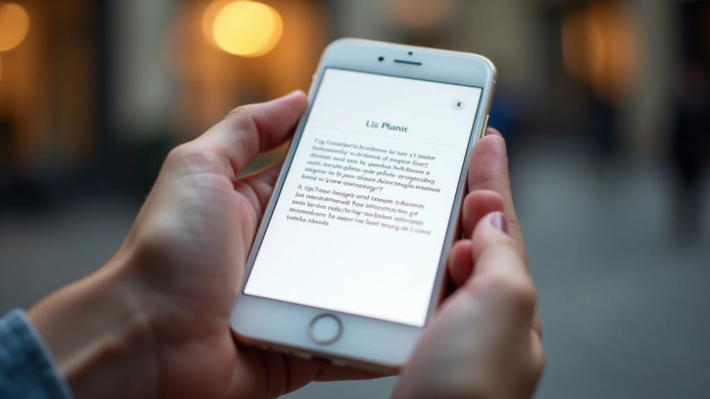 Affichage mobile haute densité avec typographie optimisée